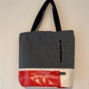 Rareform Gray and Red Tote Bag